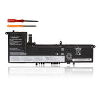L19M3PD3 Replacement Laptop Battery for Lenovo, 11.52V 56Wh/4915mAh, front view of slim black internal battery with connector