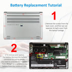 L19M3PD3 Replacement Laptop Battery for Lenovo, 11.52V 56Wh/4915mAh, side profile highlighting the slim form factor.