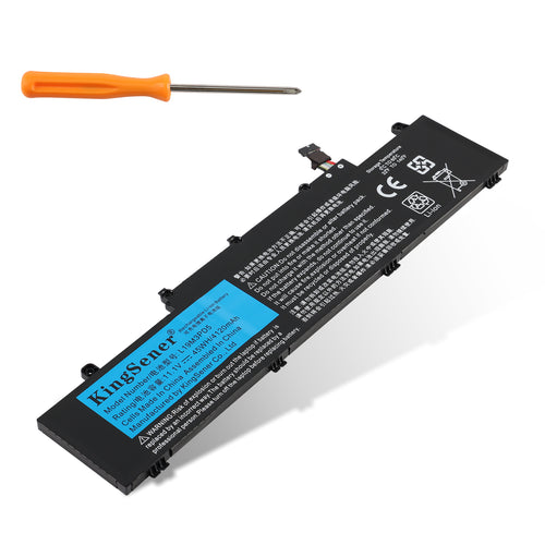 L19M3PD5 Replacement Laptop Battery for Lenovo ThinkPad, 11.1V 45Wh, Long black battery with orange screwdriver.