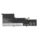 L19M4PF4 Replacement Laptop Battery for Lenovo, 15.36V, front view of slim black internal battery with connector wires.