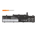 L20L3PD4 battery with screwdriver on white background