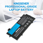 L20D4P71 Replacement Laptop Battery for Lenovo, 15.44V, perspective view of the battery casing and mounting tabs.
