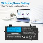 L20D4P71 Replacement Laptop Battery for Lenovo, 15.44V, side profile highlighting the slim form factor.