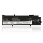 L21D4P71 Replacement Laptop Battery for Lenovo, 15.44V, front view of slim black internal battery with connector wires.