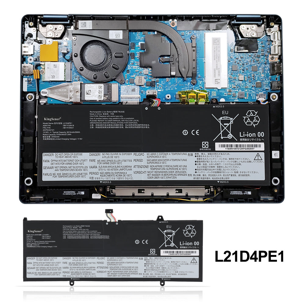 L21M4PE2 L21C4PE2 L21D4PE1 Laptop Battery for Lenovo Y9000X 2022 Yoga 6 13ALC7 Yoga 6-13ABR8 Series