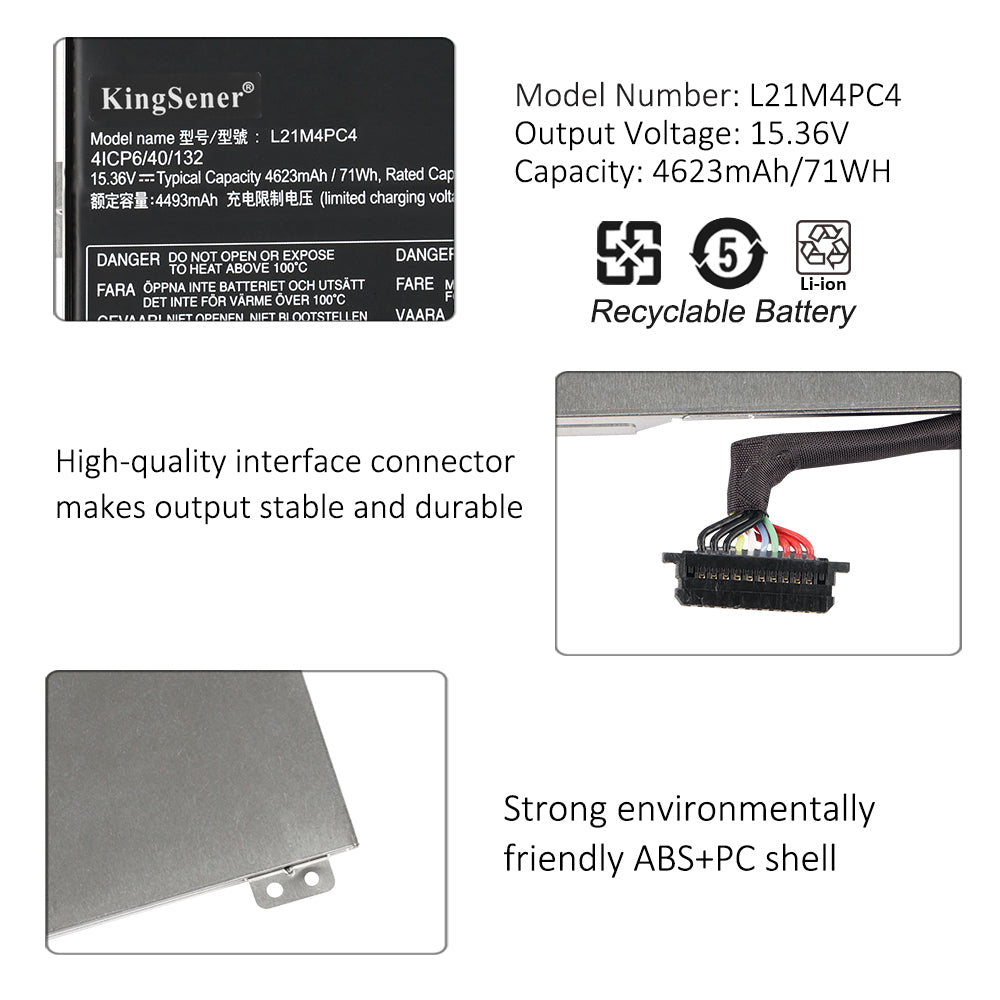 L21M4PC4 SB11F36374 Laptop Battery For IdeaPad Gaming 3 16ARH7 16IAH7