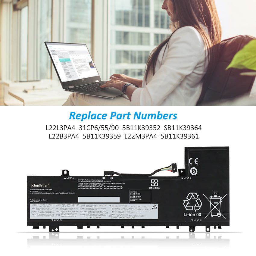 Lenovo-L22L3PA4-11.52V-56.6Wh-Laptop-Battery