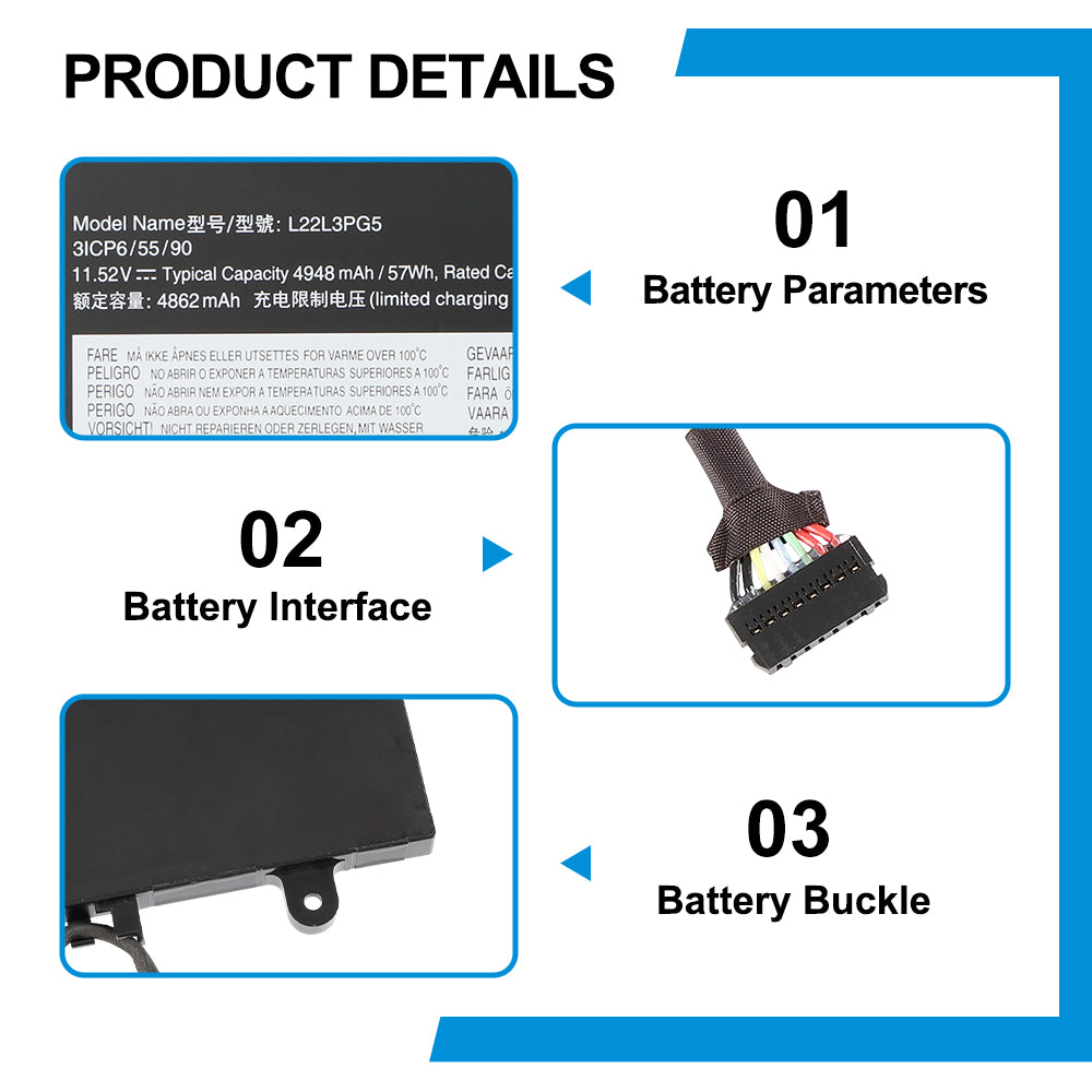 Lenovo-L22L3PG5-11.52V-57Wh-Laptop-Battery
