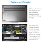 L22L4PG3 Replacement Battery for Lenovo, 15.36V 71Wh, perspective view of the high capacity black battery pack