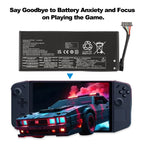 L23M2PK0 battery for Lenovo Legion Go 8APU1 handheld gaming PC playing racing game