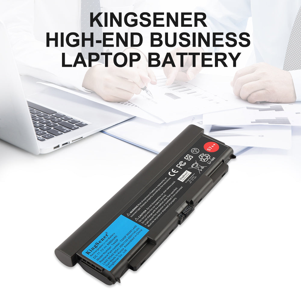 T440P notebook battery for Lenovo ThinkPad, 11.1V 100Wh, rear view showing cylindrical cell arrangement and specs