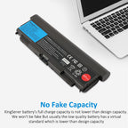 T440P rechargeable battery for Lenovo, 11.1V 100Wh, perspective view highlighting battery connector and release latches