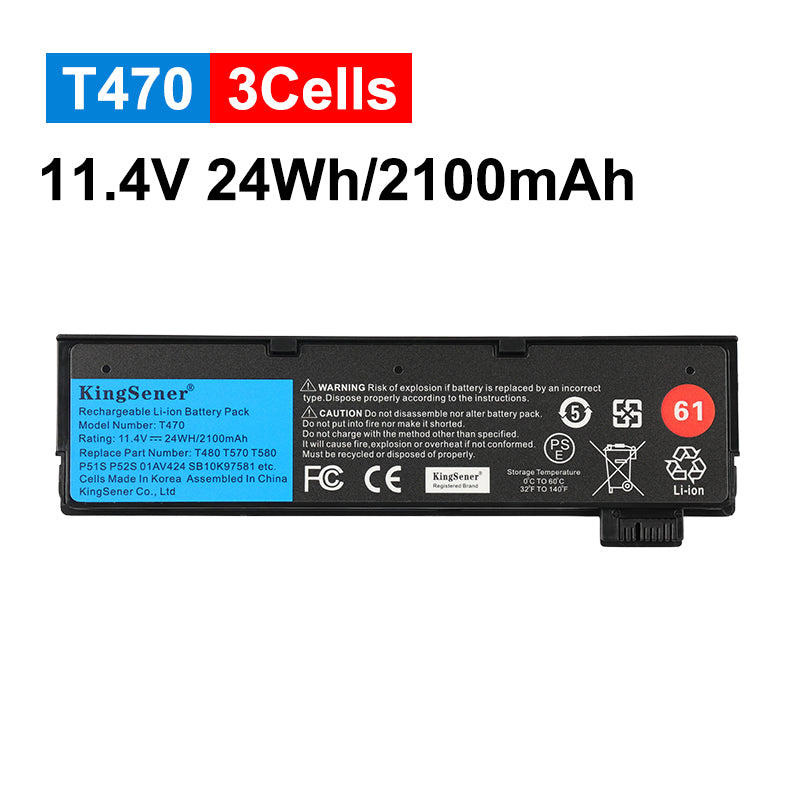 01AV421 Laptop Battery for Lenovo, 11.4V 24Wh, perspective view of the slim rechargeable battery unit
