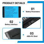 45N1076 Laptop Battery for Lenovo, 11.1V 63Wh, close up of the internal connector and mounting pins