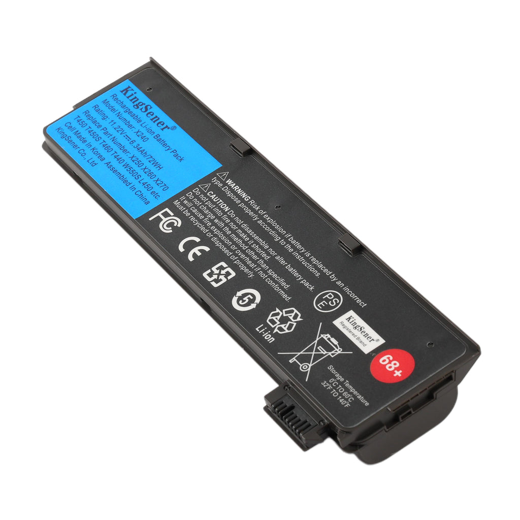 Lenovo ThinkPad X240 X250 T440 T450 Replacement Laptop Battery 45N1136 11.22V 72Wh 6-Cell