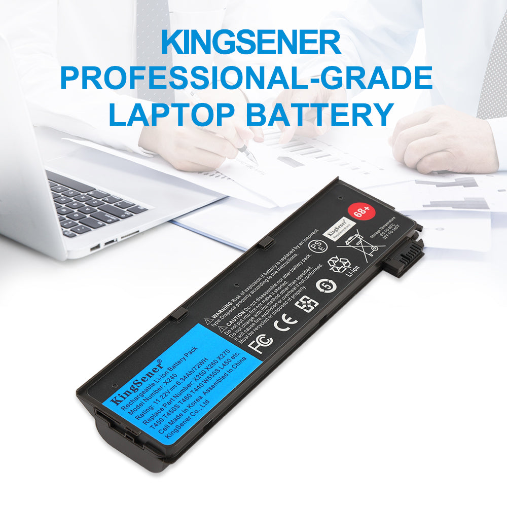 X240 laptop battery for Lenovo, 11.22V 72Wh, perspective view showing cylindrical cell bulge and battery contacts