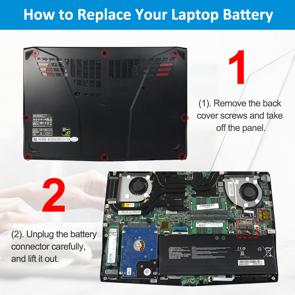 MSI BTY-M47 replacement Li-ion laptop battery 7.6V 61.25Wh DIY replacement for MSI GE series gaming laptop