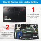 MSI BTY-M47 replacement Li-ion laptop battery 7.6V 61.25Wh DIY replacement for MSI GE series gaming laptop