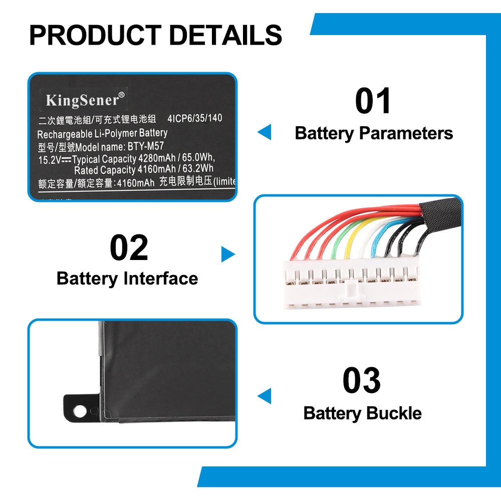 MSI-BTY-M57-15.2V-65Wh-Laptop-Battery