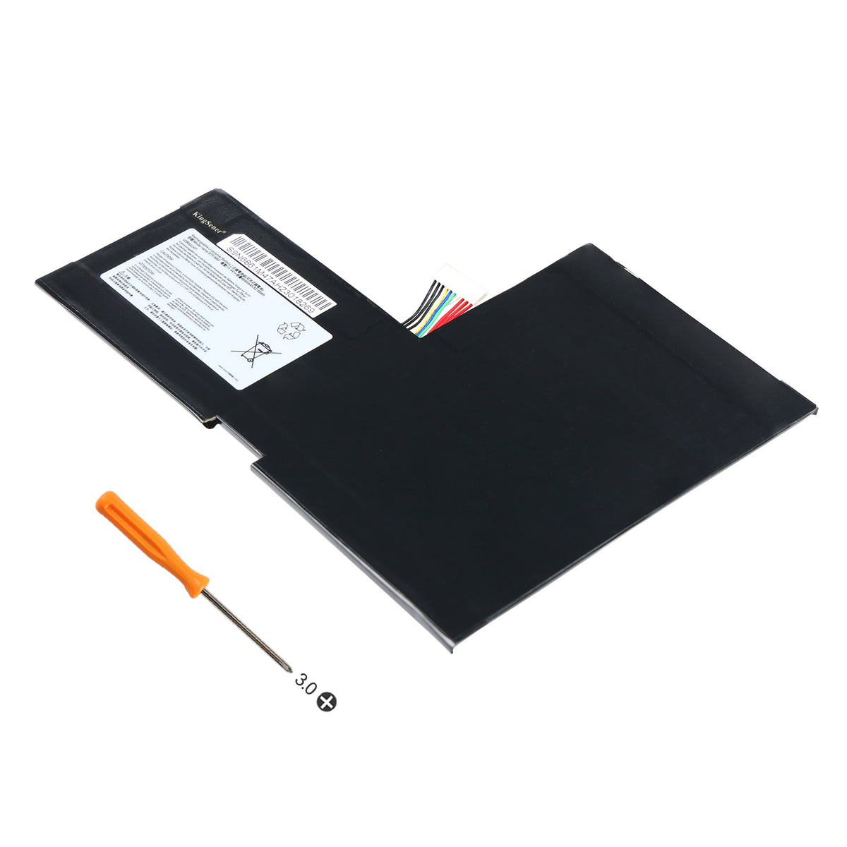 MSI BTY-M6F replacement Li-polymer laptop battery 11.4V 52.89Wh 4640mAh PH3 screwdriver for installation