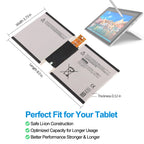 G3HTA007H replacement tablet battery 3.78V 27.5Wh 7270mAh, dimensions 8.0x3.73x0.12in, safe Li-ion