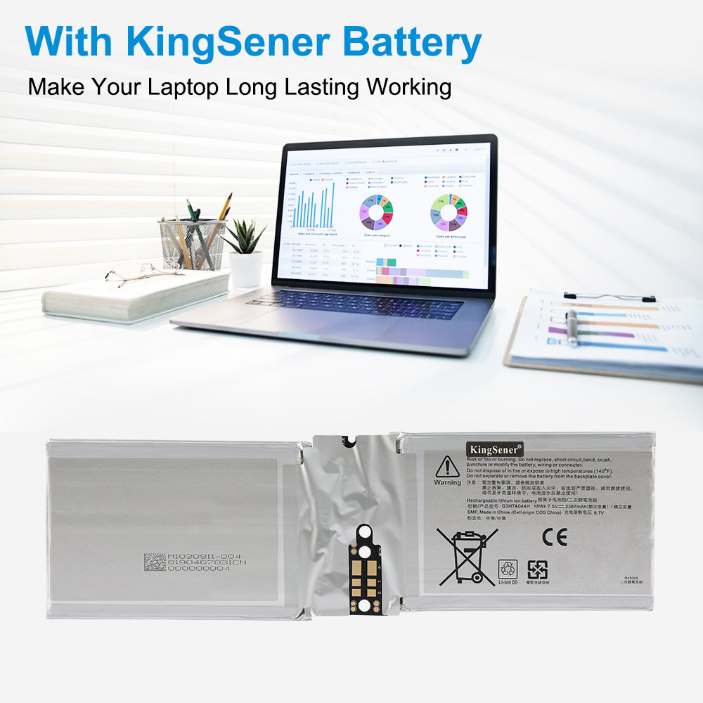 Microsoft Surface Book powered by KingSener G3HTA044H replacement screen battery 7.5V 18Wh