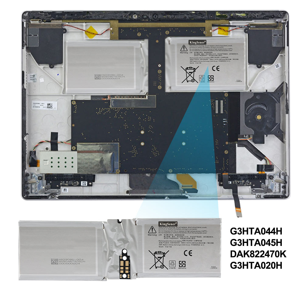 G3HTA044H (G3HTA045H, DAK822470K, G3HTA020H) replacement screen battery for Surface Book 1/2