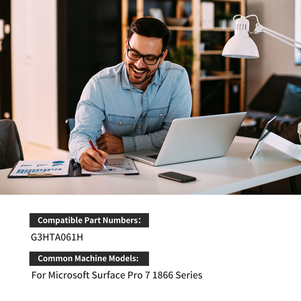 G3HTA061H battery for Microsoft Surface Pro 7 1866, compatible part number and model reference with usage scene