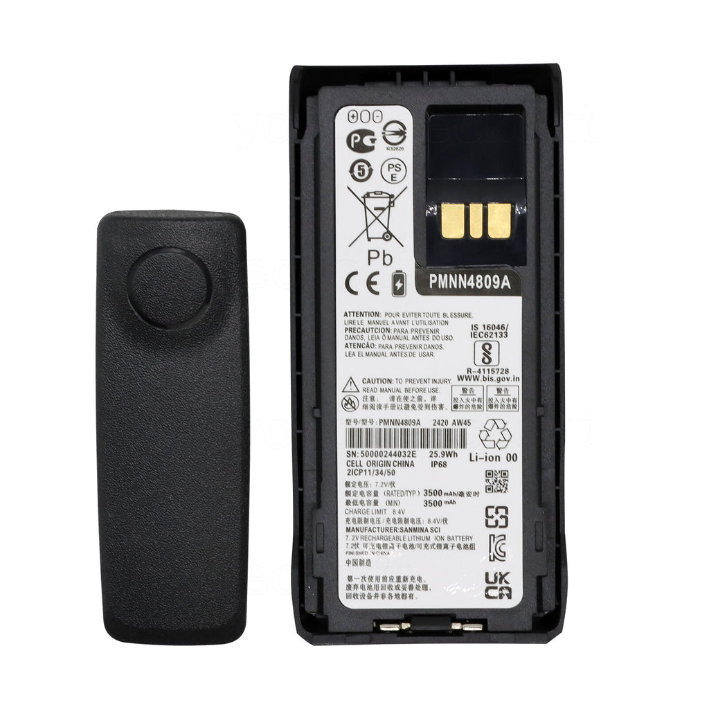 PMNN4809A Replacement For Motorola R7 Walkie Talkie Battery With USB-C Charger port