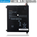 NB116 laptop battery for Lenovo IdeaPad 100S 11IBY, 3.8V 31.92Wh 8400mAh, with 5-wire connector and matte black casing.