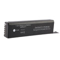 Vertical side view of NDR2017 battery showing Infinity Power branding and portable device design