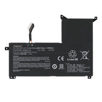 NP50BAT-4-54 battery 15.4V 54Wh for SCHENKER XMG Focus 16 CLEVO X17, front view showing full label CE mark and connector