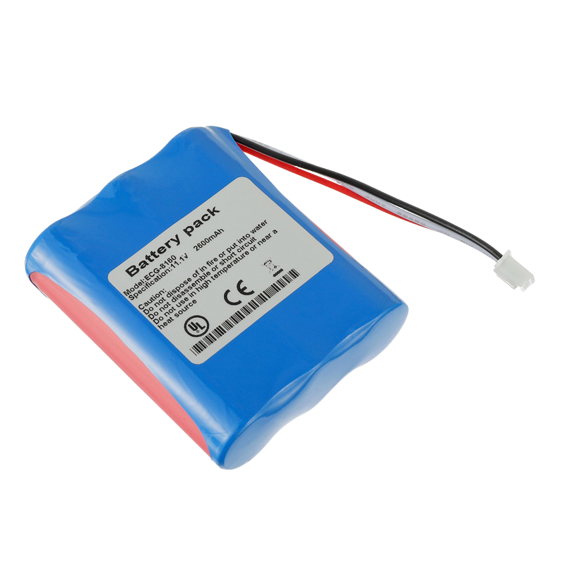 ECG-8160 Replacement Battery for OSEN Six-Channel ECG EKG Machine - Front View on White
