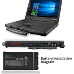 LUSONBAY CF-VZSU0PW Replacement Battery For Panasonic Toughbook 54 PN 11.1V 46Wh - Installation illustration