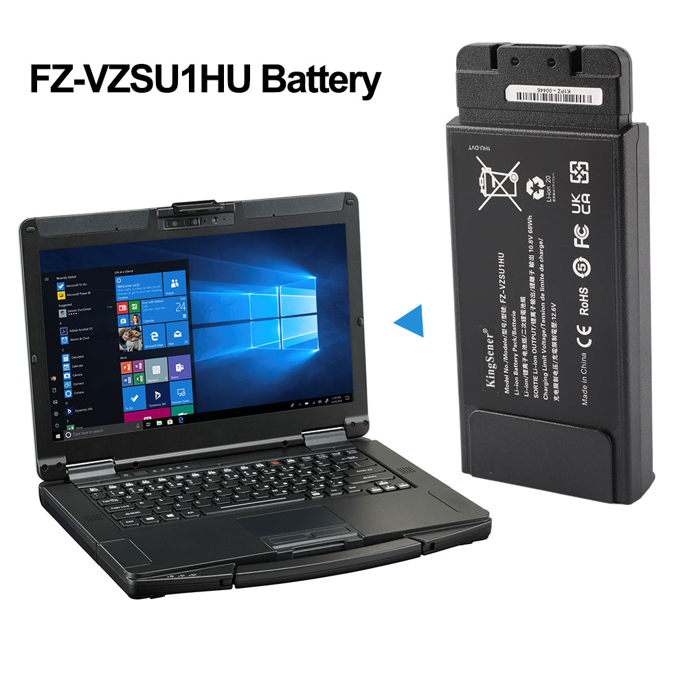 KingSener FZ-VZ1HU 68Wh battery perfectly matches Panasonic Toughbook FZ-55 series, plug and play ready