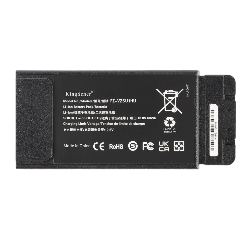 KingSener FZ-VZSU1HU 68Wh 10.8V Panasonic laptop replacement battery front view product image