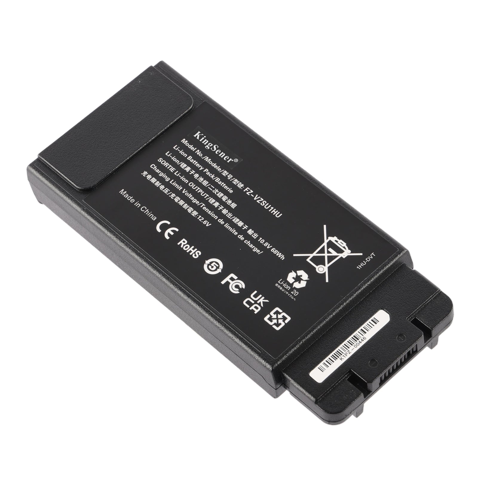 KingSener FZ-VZSU1HU 68Wh 10.8V Panasonic laptop replacement battery front view product image
