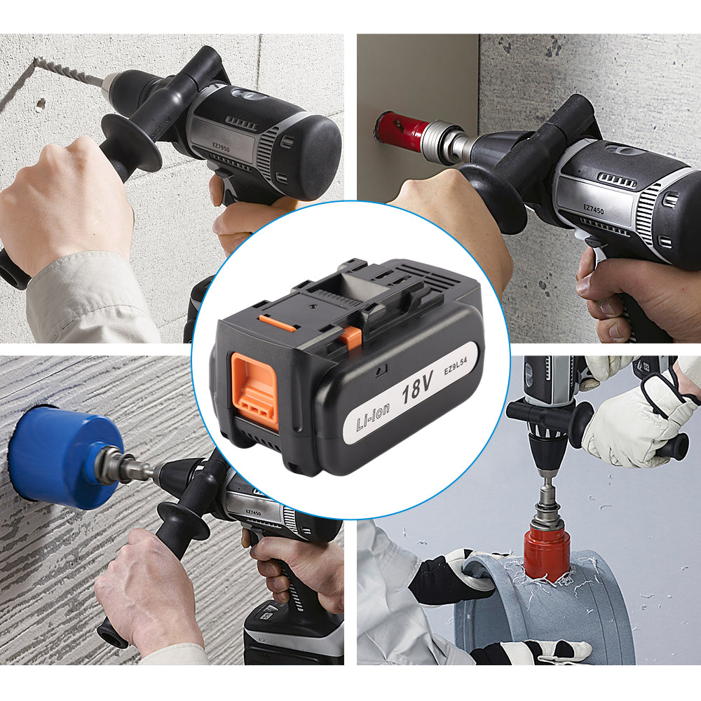 EZ9L50 battery for Panasonic 18V electric tool in drilling application scenes
