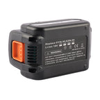 Side view of EZ9L50 battery showing replace EY9L50 EZ9L50 label and orange port