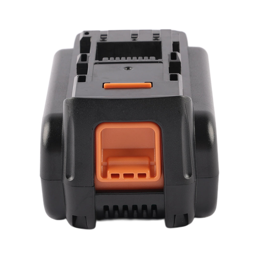 Top view of EZ9L50 battery showing interface connector with orange latch