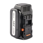 Angled view of EZ9L50 Li-ion 18V battery showing EZ9L54 label on white background