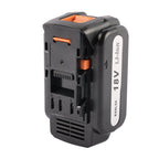 Angled view of EZ9L50 Li-ion 18V battery showing EZ9L54 label on white background