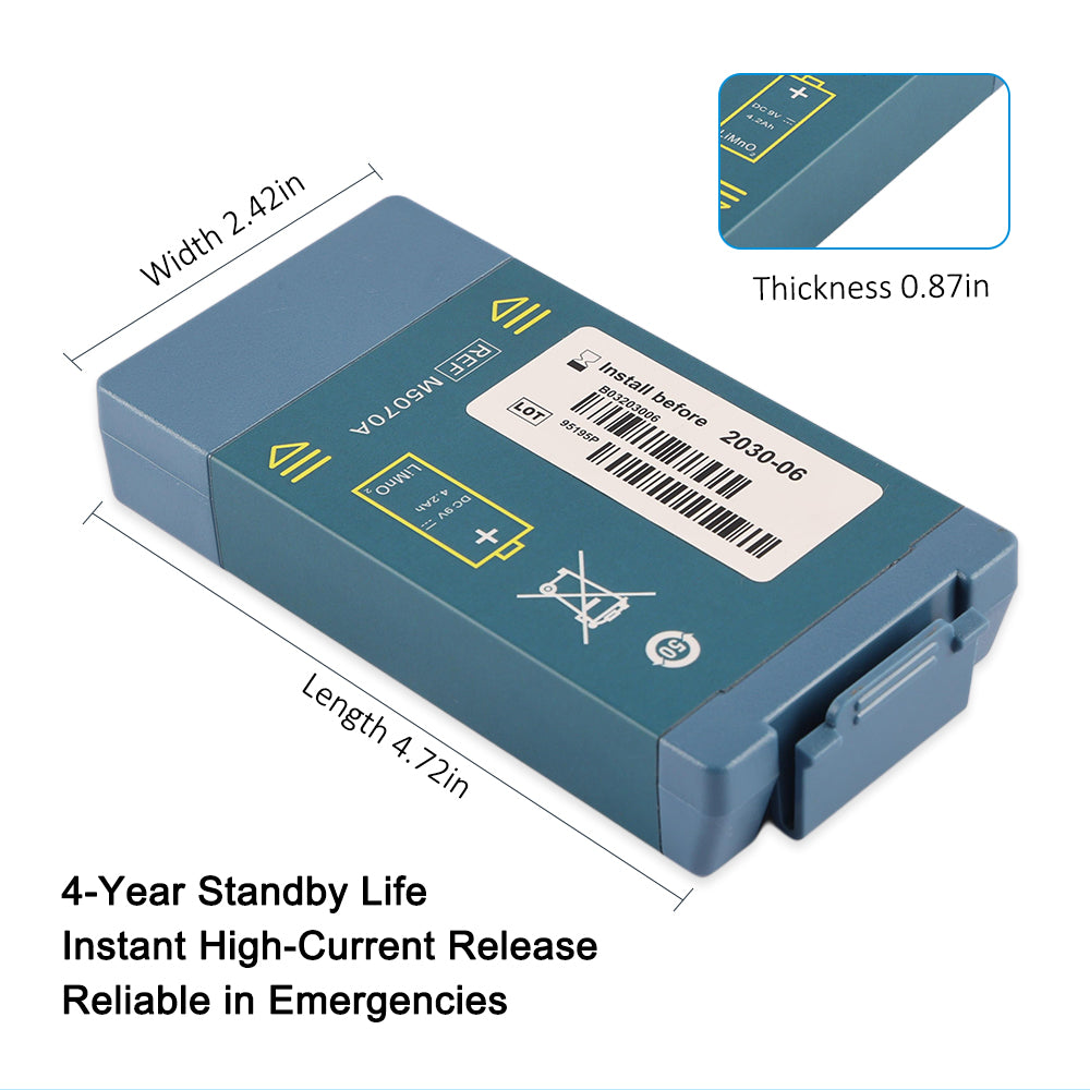 Philips-M5070A-9V-4.2Ah-Defibrillator-Battery-KSE5070A