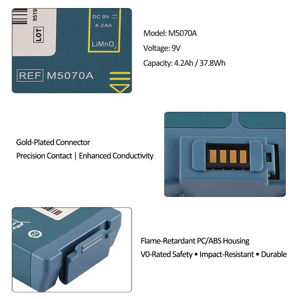 Philips-M5070A-9V-4.2Ah-Defibrillator-Battery-KSE5070A