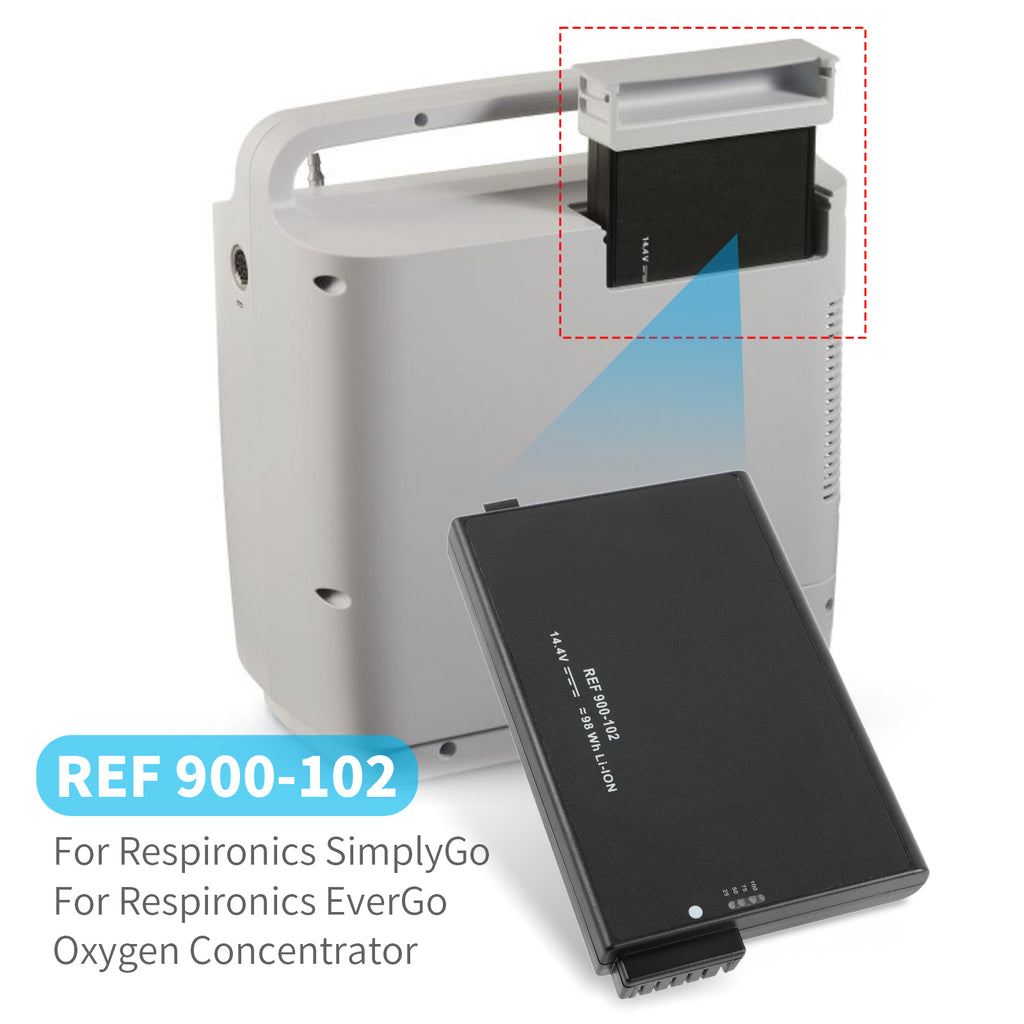 REF 900-102 replacement battery for Philips Respironics SimplyGo EverGo portable oxygen concentrator medical equipment