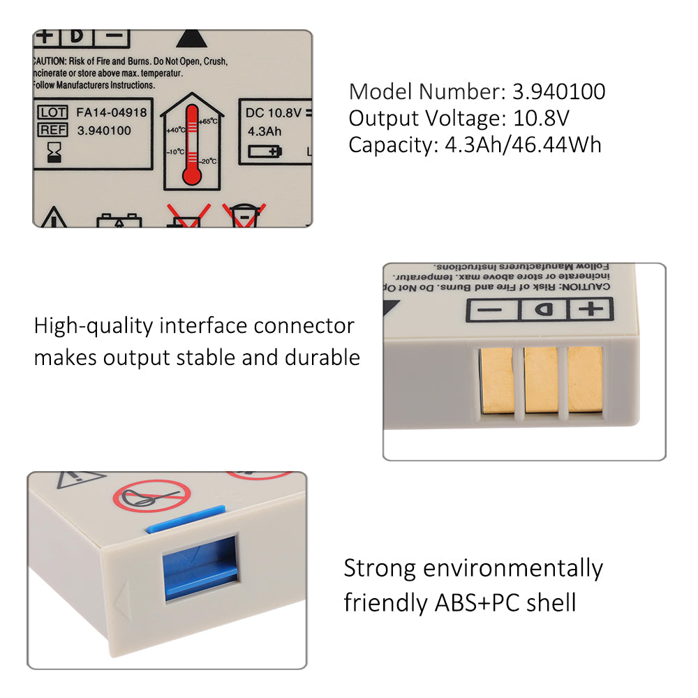 REF 3.940100-10.8V-46.44WH-Medical-Battery