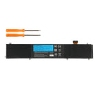 RC30-0248 battery 15.4V 5209mAh 80Wh for Razer Blade 15 2018 RZ09-02385, horizontal front view with blue KingSener label and screwdrivers