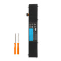 RC30-0248 battery for Razer Blade 15 2018 Advanced GTX 1070 RTX 2070, 15.4V 5209mAh 80Wh Li-ion, vertical view with two orange screwdrivers