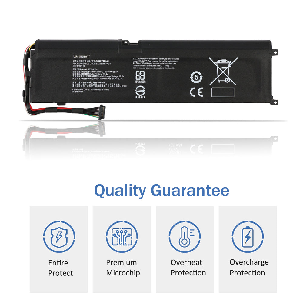 LUSONBAY RC30-0270 Laptop Battery For Razer Blade 15 Base Stealth 2018 Series - Quality Guarantee