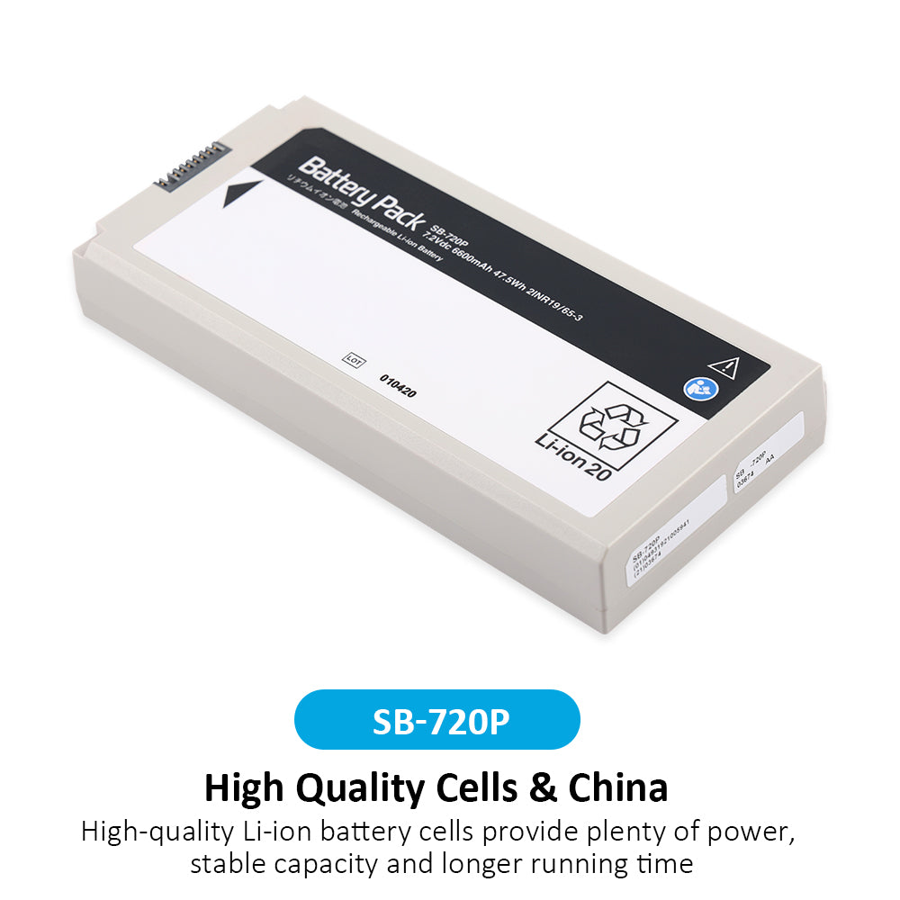 SB-720P 可充電鋰離子電池，適用於 Lifescope SVM-7200 生命徵象監測儀